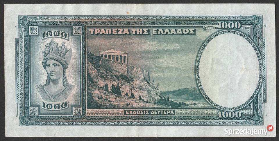 GRECJA 1000 DRAHMAI 1939 STAN 2 Łódź