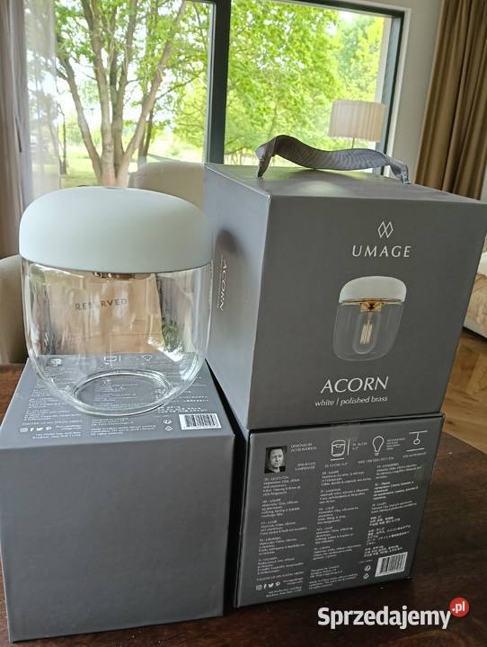 Acorn white klosz biało złoty lampa wisząca do Wsola