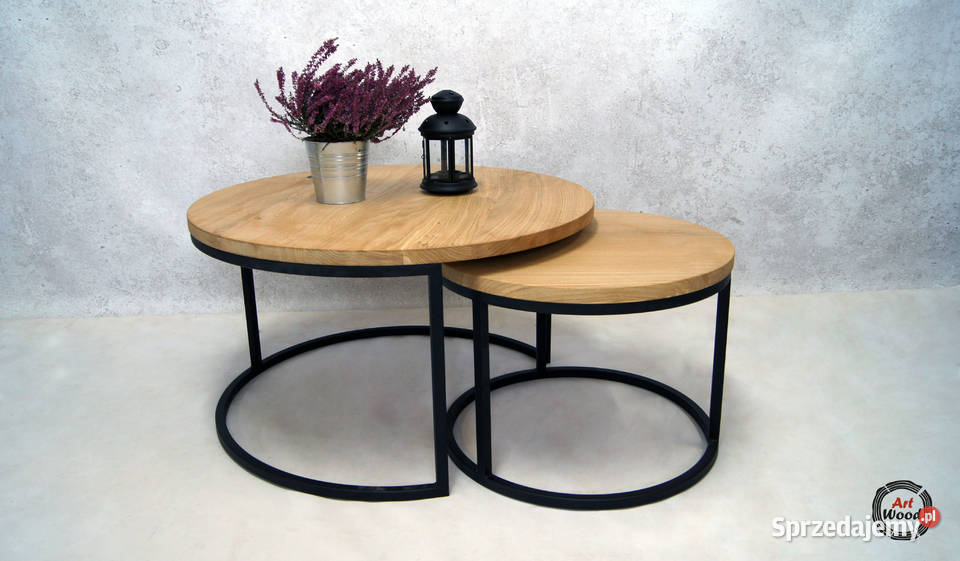 Komplet stolików kawowych stoliki duo okrągłe Nowy Sącz