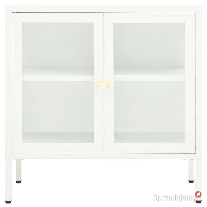 Szafka boczna biała 70x35x70 stal i szkło Warszawa sprzedam