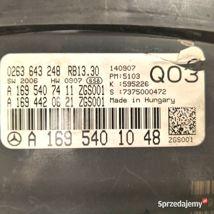 LICZNIK ZEGARY A1695401048 Mercedes W245 20 CDI