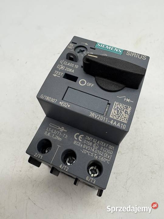 Siemens 3RV20114AA10 Wyłącznik silnikowy 1016A Warszawa