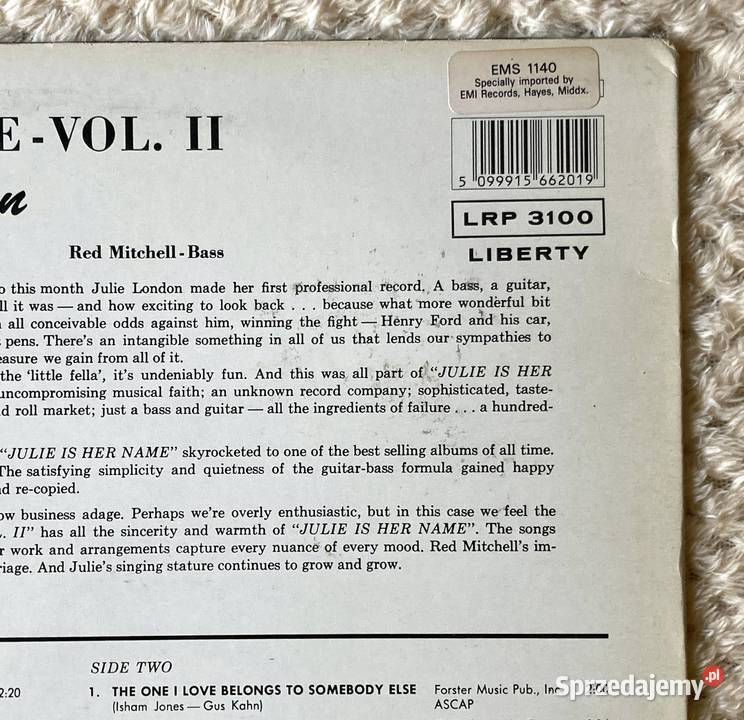 Julie London Julie Is Her Name Volume II Szczecin sprzedam