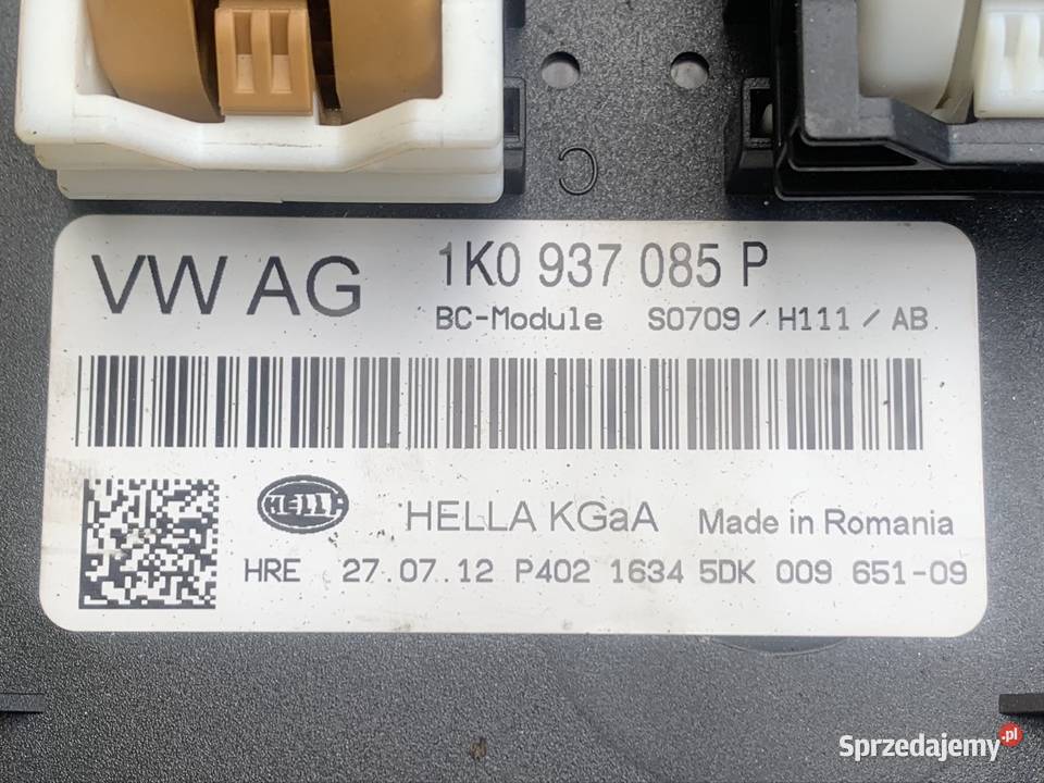 1K0937085P moduł komfortu bcm skoda octavia 2 Szczecin