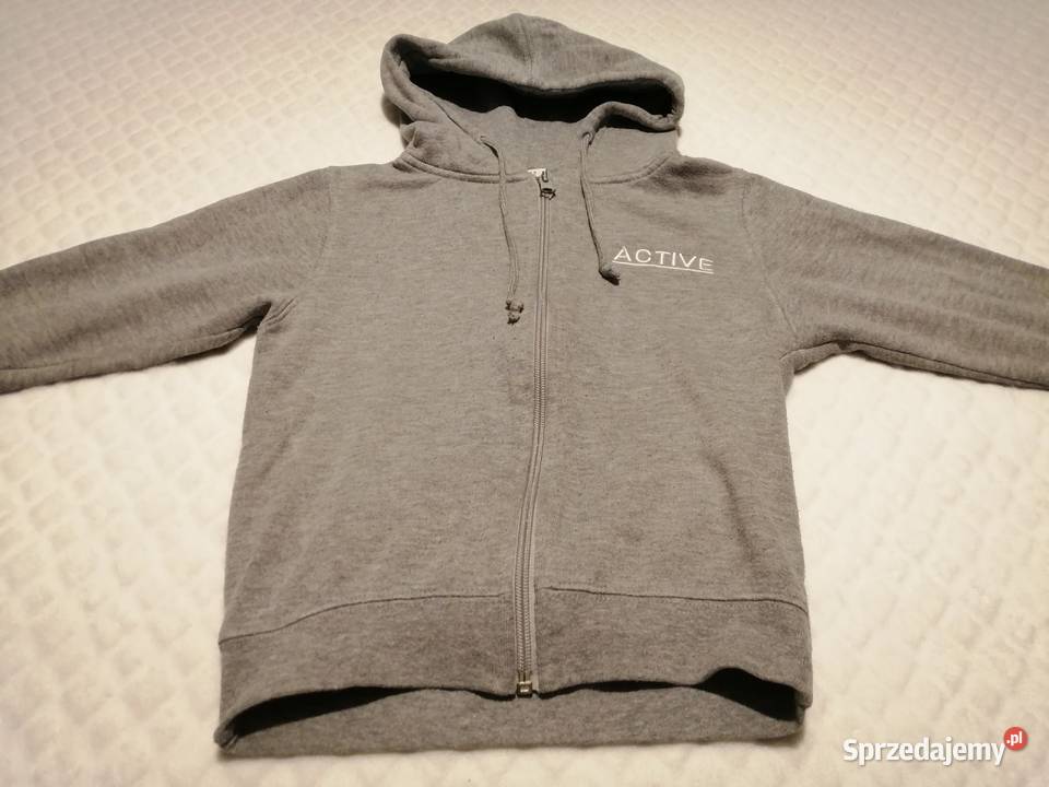 Bluza rozpinana z kapturem długi rękaw 104 szara śląskie Czeladź