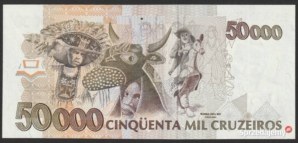 BRAZYLIA 50 000 cruzeiros 1992 Camara Cascudo łódzkie Łódź