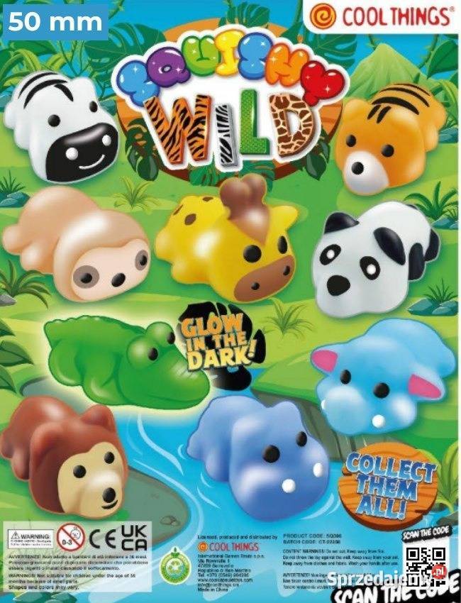 Zasyp do automatów SQUISHY WILD ANIMALS 50mm 100 Poznań