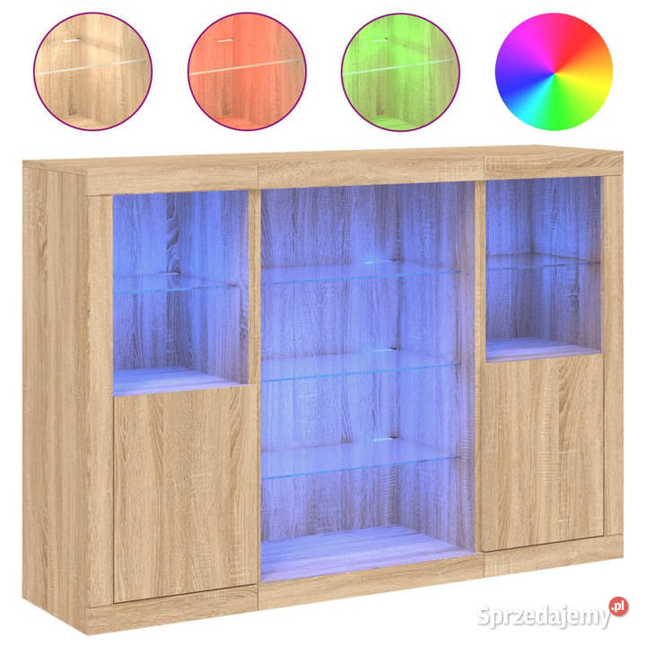 Szafki z oświetleniem LED 3 dąb sonoma WM3209130