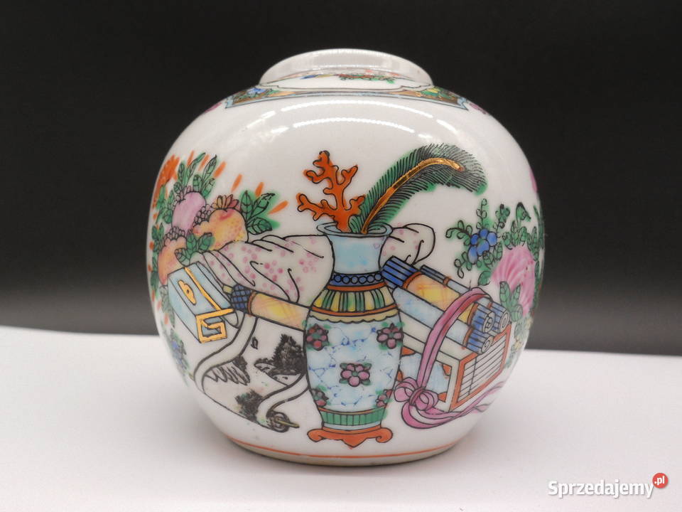 Chiński słoik na imbir wazon vintage JINGDEZHEN Raszków
