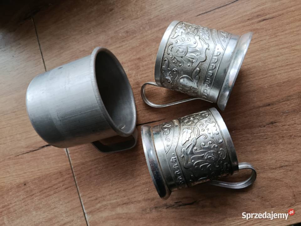 Sprzedam dwa uchwyty i kubek aluminium z prl Choszczno