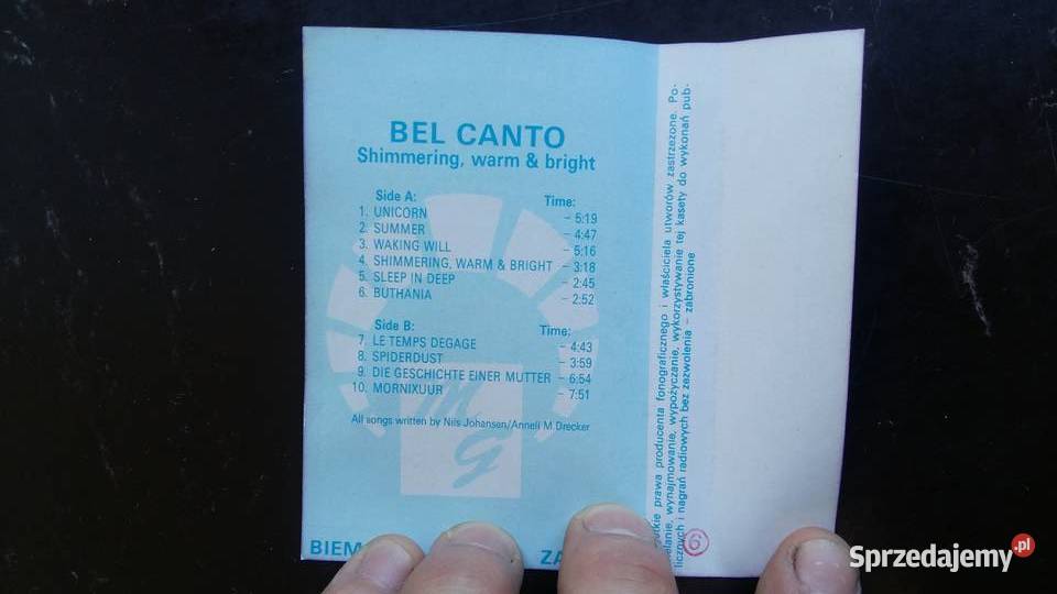 Kaseta magnetofonowa Bel canto Shimmering warm Płyty i kasety Siemiatycze
