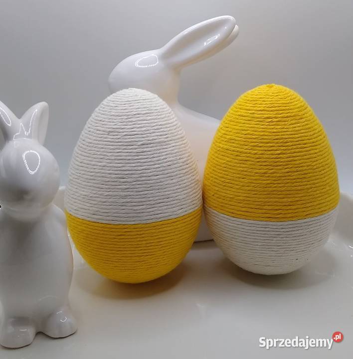 Jajko jajka wielkanoc żółto białe handmade pomorskie Gdańsk