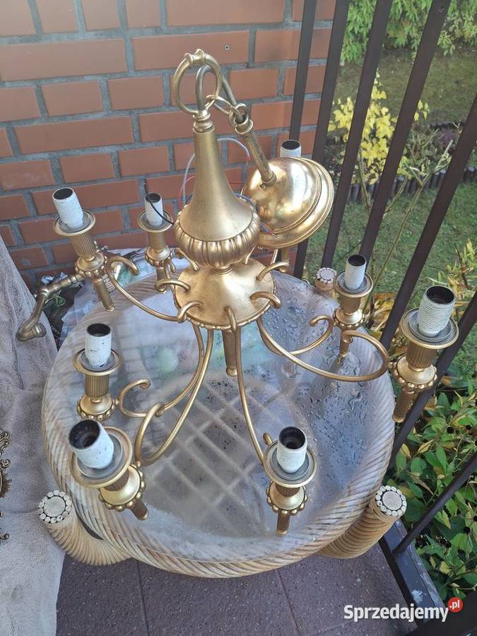 Zyrandol lampa wiszaca z mosiadzu Borne Sulinowo