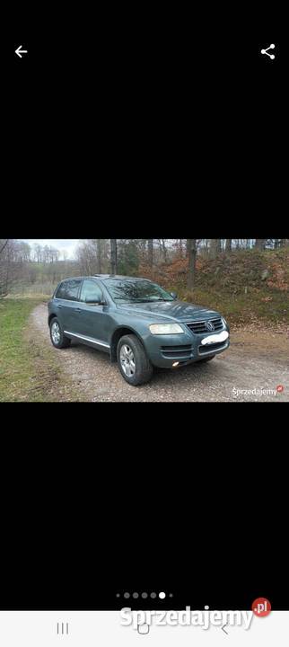 Ładny Touareg Mocny V8 42GAZ 310 Bezwypadek 4x4 szary dolnośląskie Jeżów Sudecki