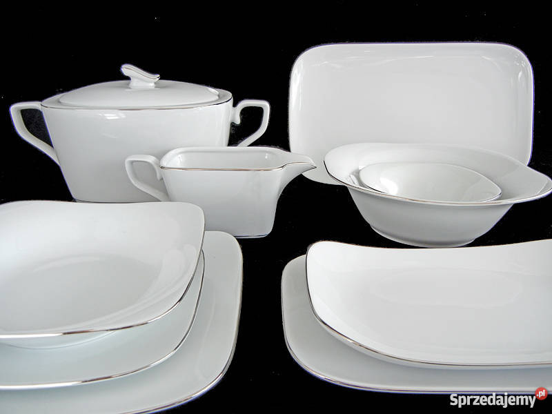 Serwis kawowy Auris Aurora porcelana ecru Polska odcienie żółtego Wałbrzych