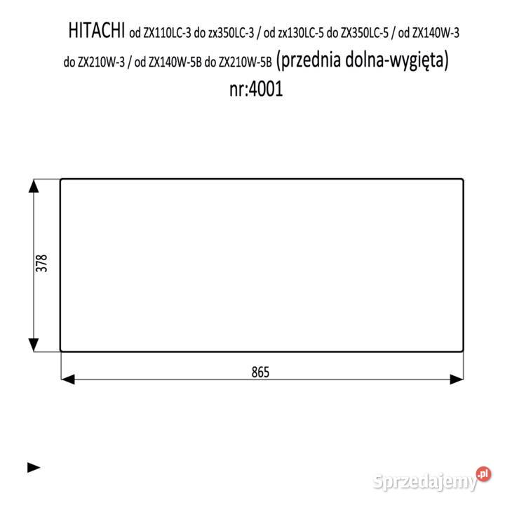 SZYBA PRZEDNIA HITACHI ZX 130 200 290 350 LC5 Kielce
