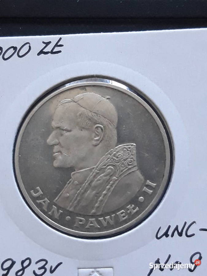 1000 Papież Jan Paweł II 1983 r 9 UNC Konin