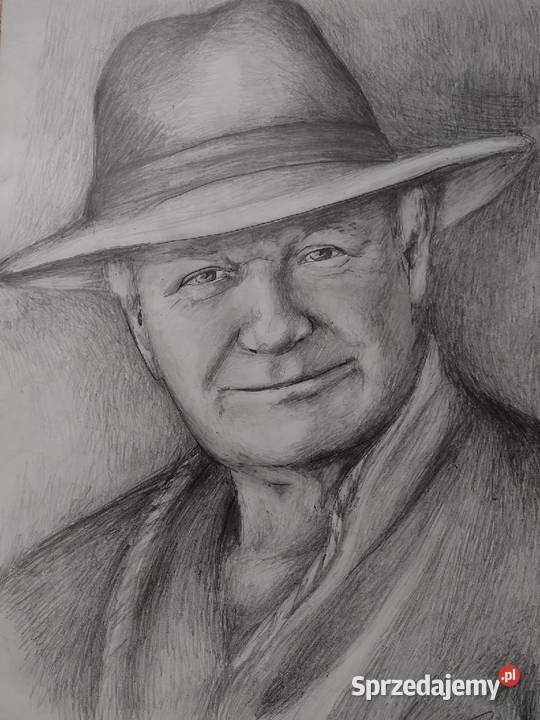 Portret ze zdjęcia ołówkiem kredkami elegancki i Rękodzieło Warszawa sprzedam