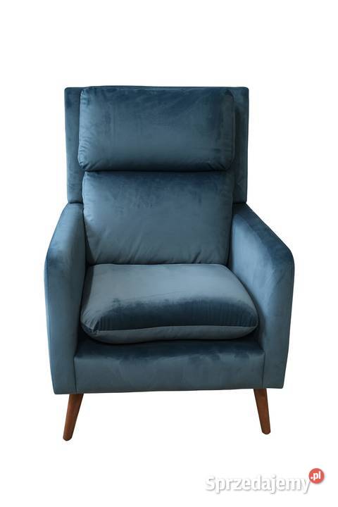 Nowy relaksacyjny fotel welurowy do salonu 92cm sprzedam