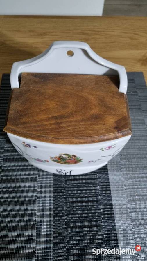 Pojemnik Ceramiczny Solniczka vintage Wola Podłężna