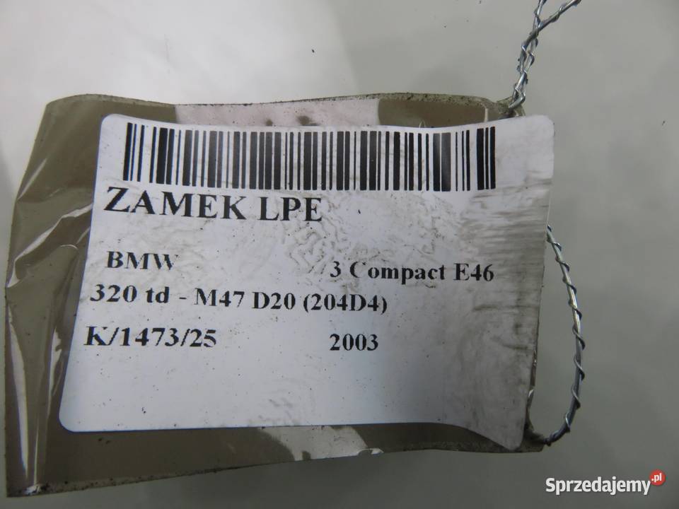 ZAMEK LEWY PRZEDNI BMW 3 Compact E46 82534310 osobowe sprzedam