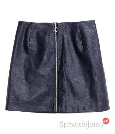 granatowa spódniczka eco skóra hm 32 zip zamek kujawsko-pomorskie Toruń