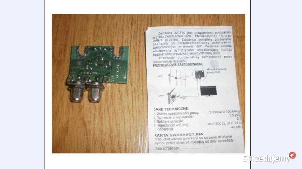 Zwrotnica antenowa tv dvbt i upc sat Olkusz