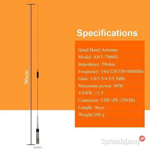 Antena KT7900D czterozakresowy antena