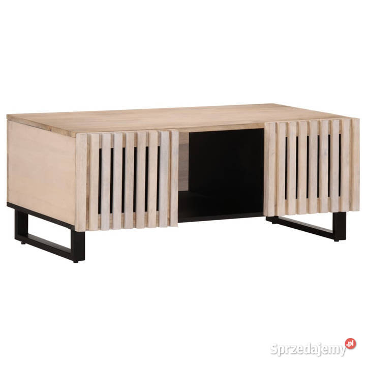 Stolik kawowy biały 100x55x40 lite drewno mango Stoły Warszawa