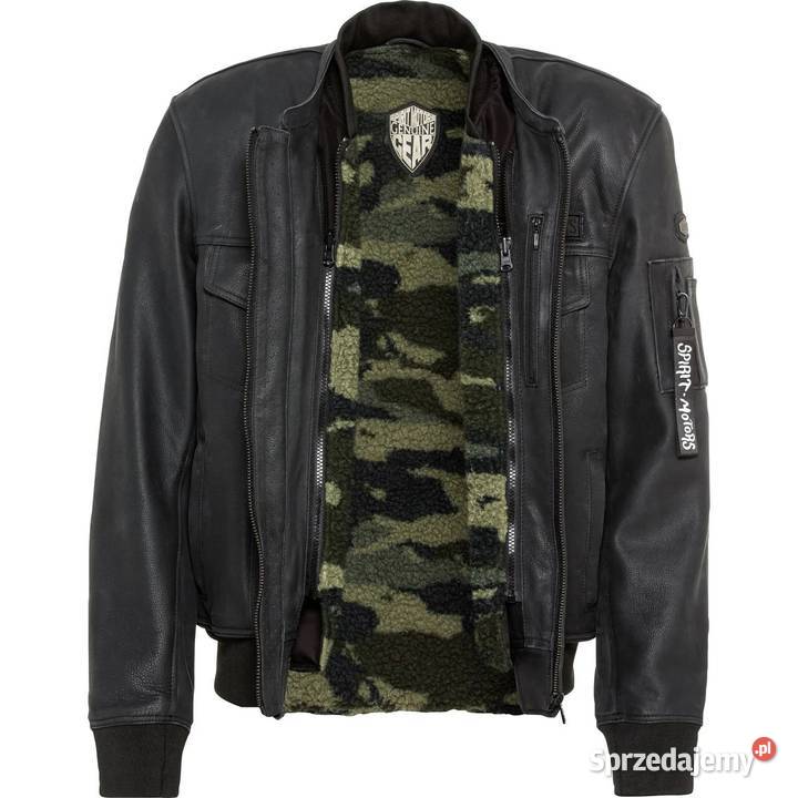 Kurtka motocyklowa skórzana Spirit Motors Mad Zielona Góra