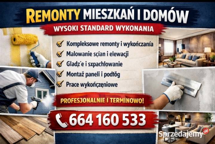 KOMPLEKSOWE REMONTY MIESZKAŃ I DOMÓW Limanowa