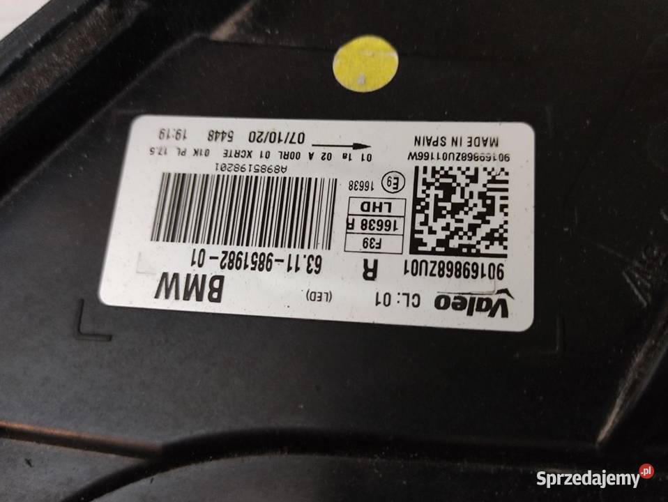LAMPA PRAWA PRZEDNIA PRZÓD FULL LED F39 9851982