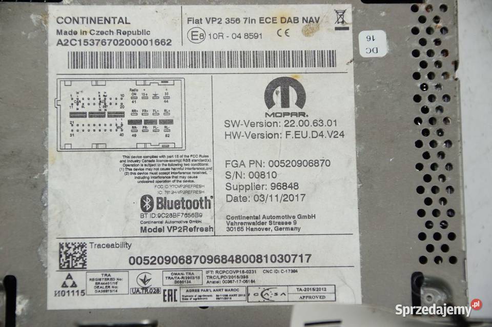 MODUŁ FIAT TIPO II 00520906870 Lipno