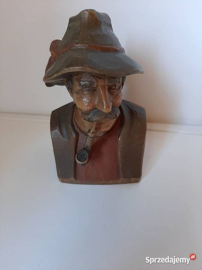 Rzeźba z drewna Baba i Chłop Rękodzieło Lubień