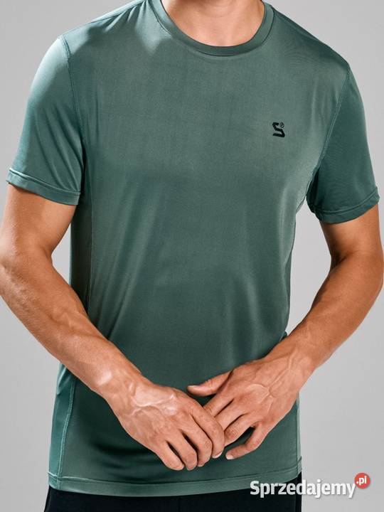 zielona koszulka sportowa męską active Sinsay Olkusz
