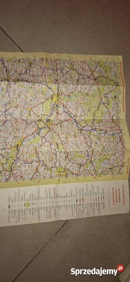Unikatowa Mapa Krajoznawczo Samochodowa PRL 1976 Kalisz