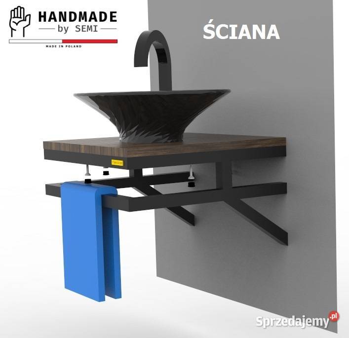 Konsola pod umywalkę Stelaż podtynkowy reling Półki łazienkowe Jeżowe