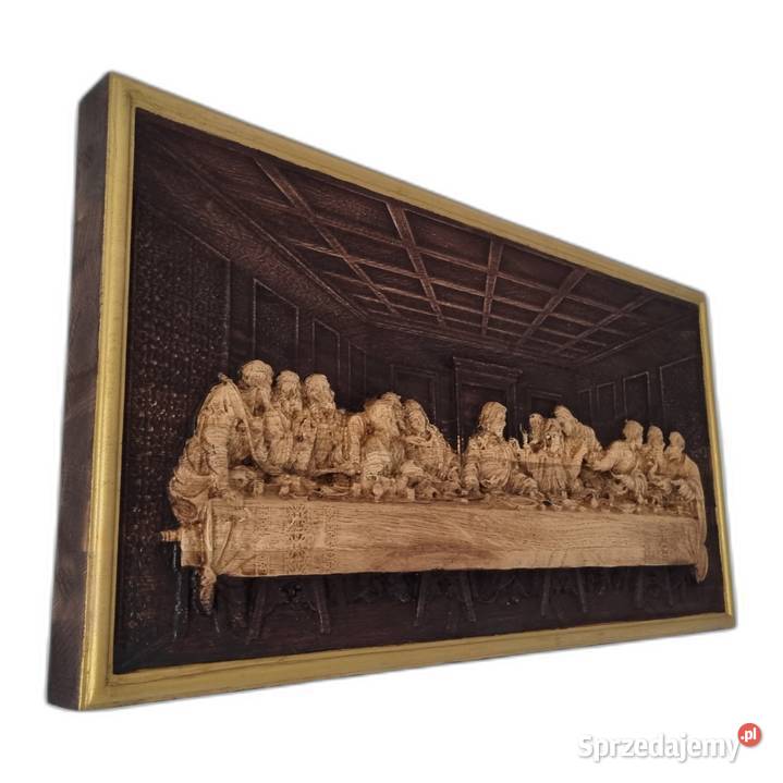 Rzeźba Drewniana Ostatnia Wieczerza Obraz Malechowo