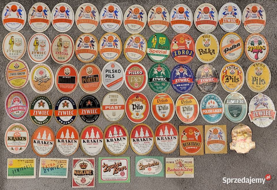 Etykiety piwne zestaw 359 etykiet polskie Birofilistyka Ząbki