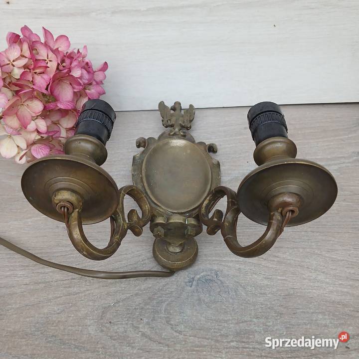 Mosiężny kinkiet Księstwo Warszawskie Warszawa