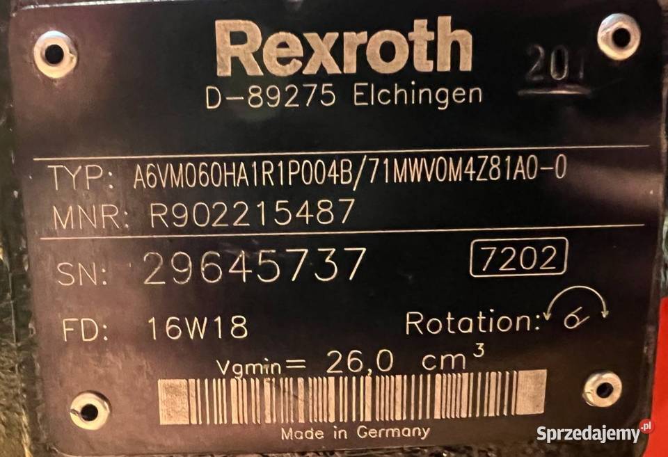Rexroth A6VM060HA1R1P004B 71MWV0M4Z81A0 0 wielkopolskie Poznań