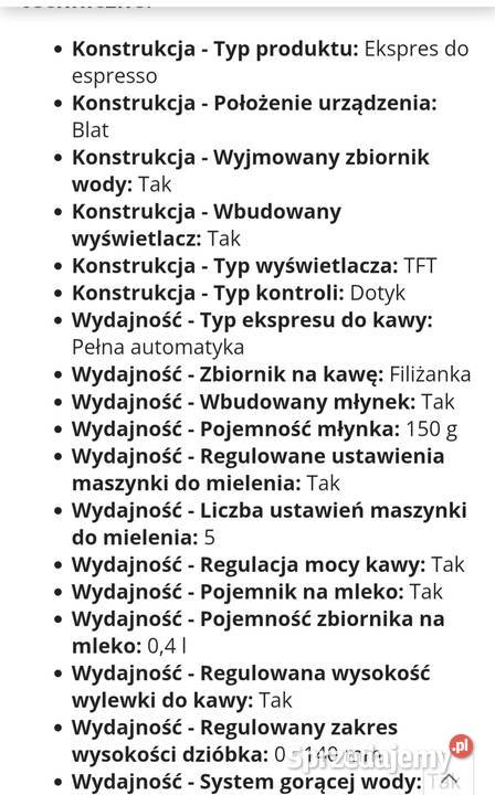 Ekspres ciśnieniowy automatyczny Cocetech Hażlach
