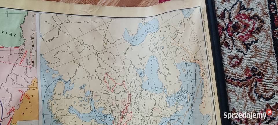 1973 historyczna mapa Polski z okresu drugiej Poznań