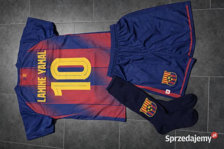 YAMAL Barcelona Komplet piłkarski z getrami Komplety i zestawy sprzedam
