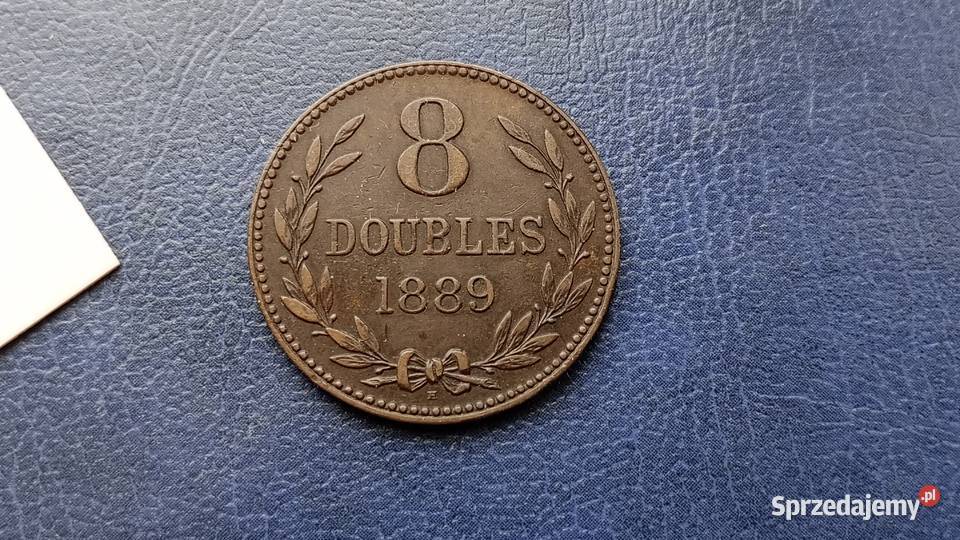 Stare monety 8 doubles 1889 Guernsey podkarpackie