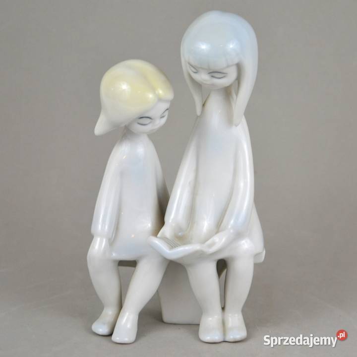 3 figurki art deco Hollohaza Aurl Kldor lata Porcelana i szkło mazowieckie Pomiechówek