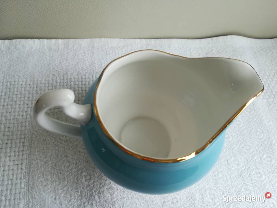 porcelanowy mlecznik piękny kolor złocone Gdańsk sprzedam