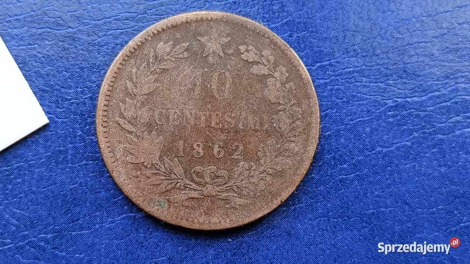 Stare monety 10 centesimi 1862 Włochy