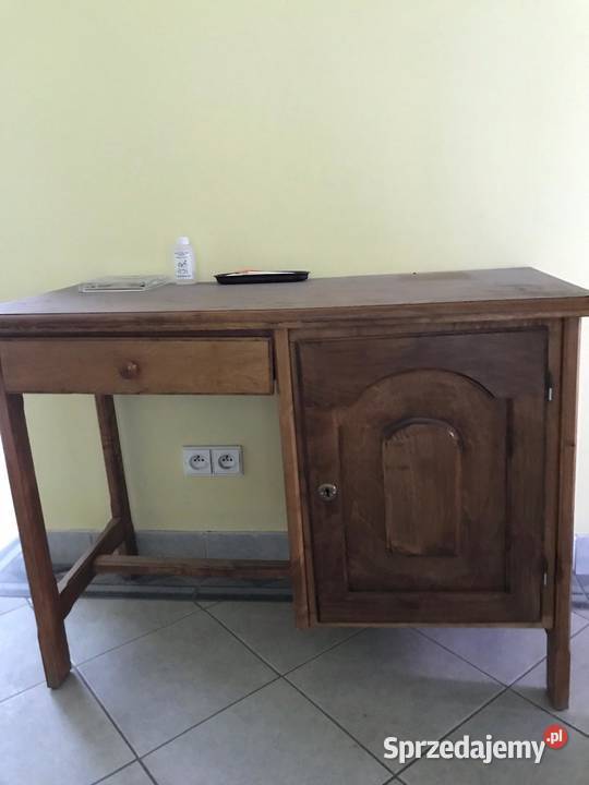Biurko drewniane dąb z szufladą mazowieckie Warszawa