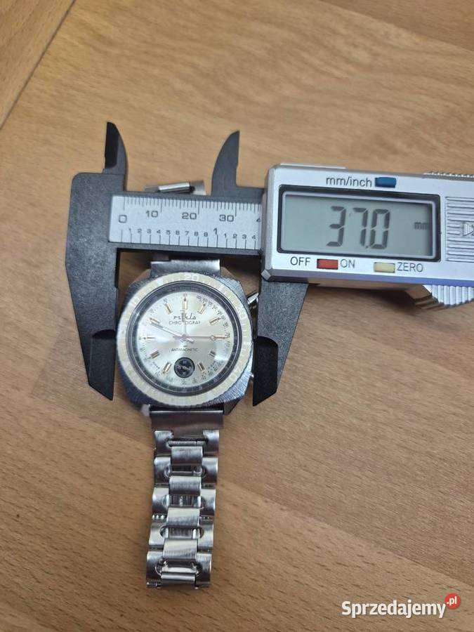 Zabytkowy zegarek Ruhla chronograf z NRD Chorzów